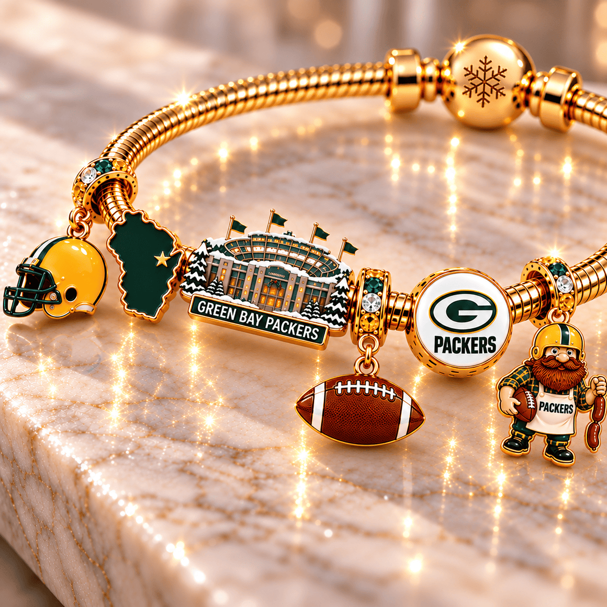 GBP Gold Charm Bracelet Set DNBN
